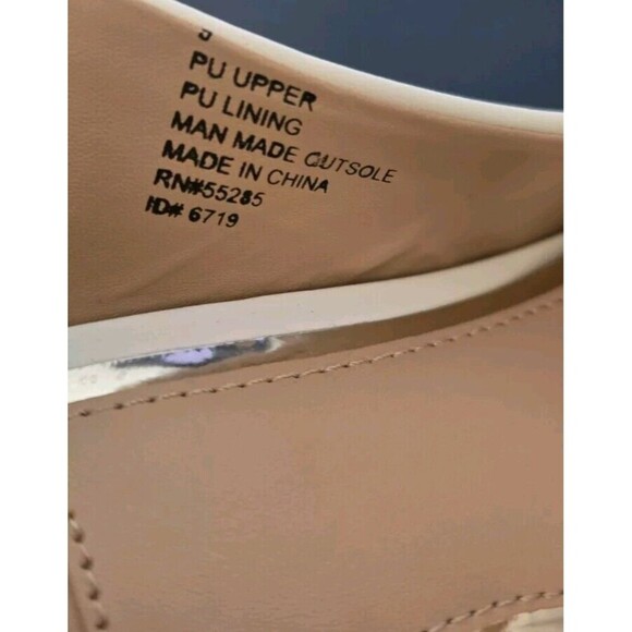 Brian Atwood X Express Sling Back Pumps Women's 9 Cream Gold Faux Leather  NWT - Picture 8 of 9